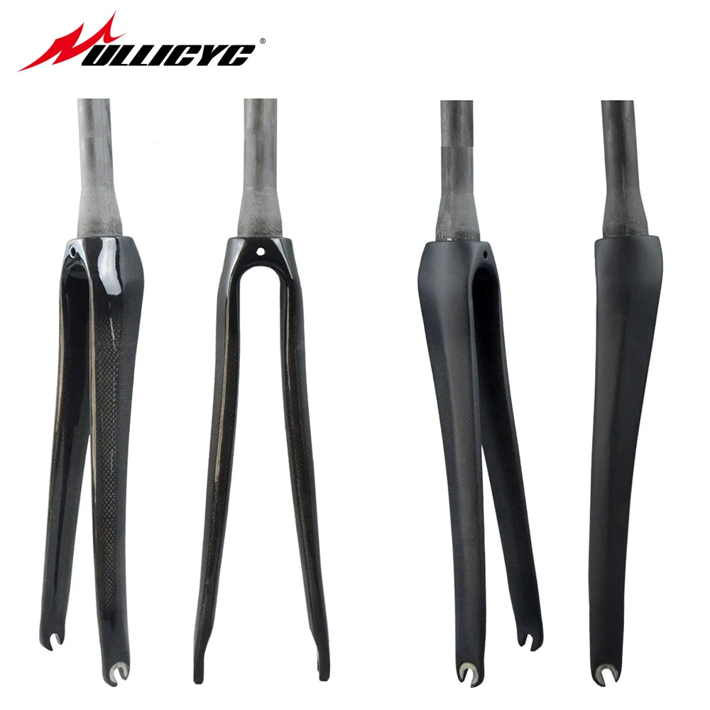 Ullicyc Carbon Road Bike Fork Bicycle Parts Brake 700c Wheel Barrel Axis Fork 28.6mm 3k Gloss Matte Bicycle Accessories  QC377