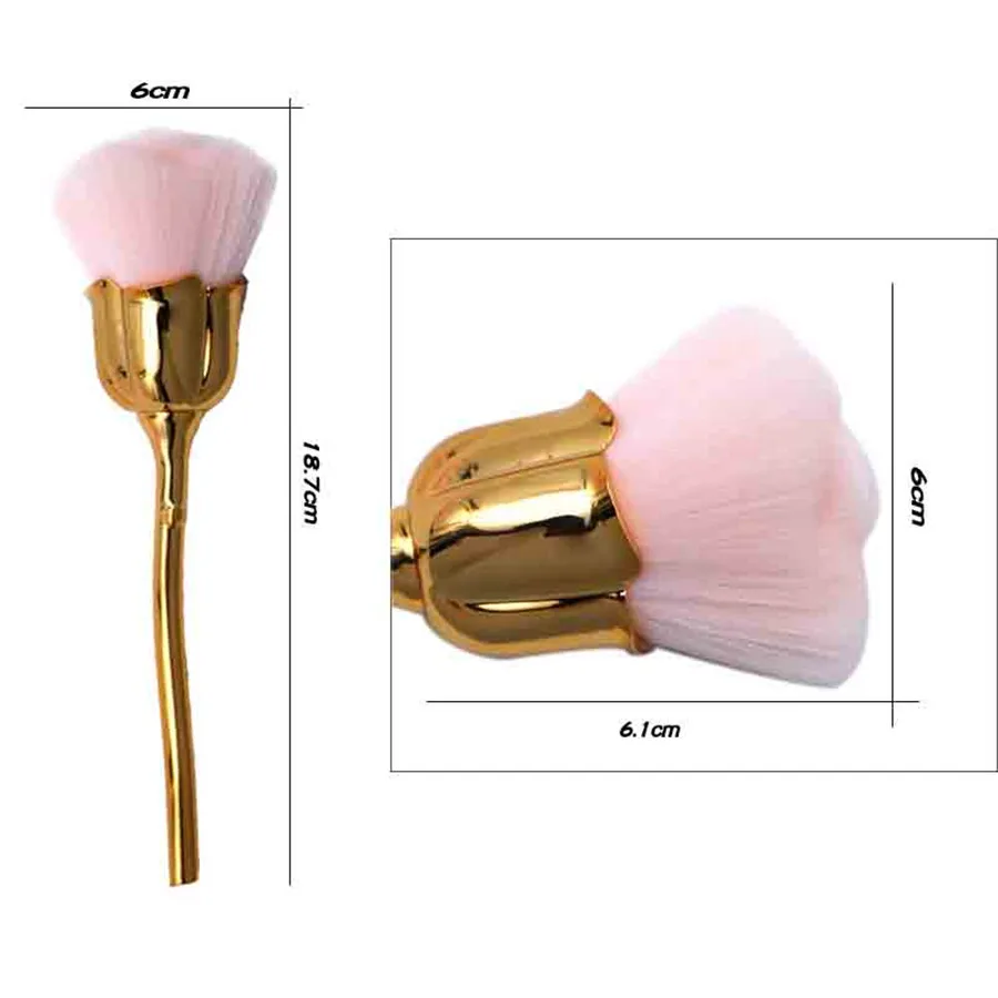 LAIKOU Nail Art Dust Brush For Manicure Rose head brush Blush Powder brushes Fashion Gel Nail Accessories Nail Material Tools