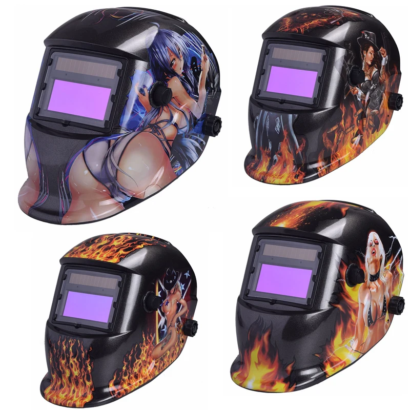 

Double Lens 4 Sensors Solar Auto Darkening Welding Helmet Tig Mma Welding Caps Mig Welding Hood Mag Welding Hats Grinding Mask