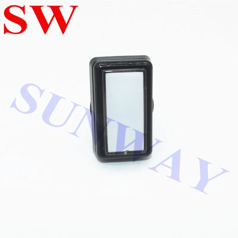 زر ضغط مستطيل مضاء أبيض 46 × 27 مللي متر ، 5 قطعة ، زر ضغط ممر 12 فولت مع مفتاح صغير لآلة ألعاب الأركيد