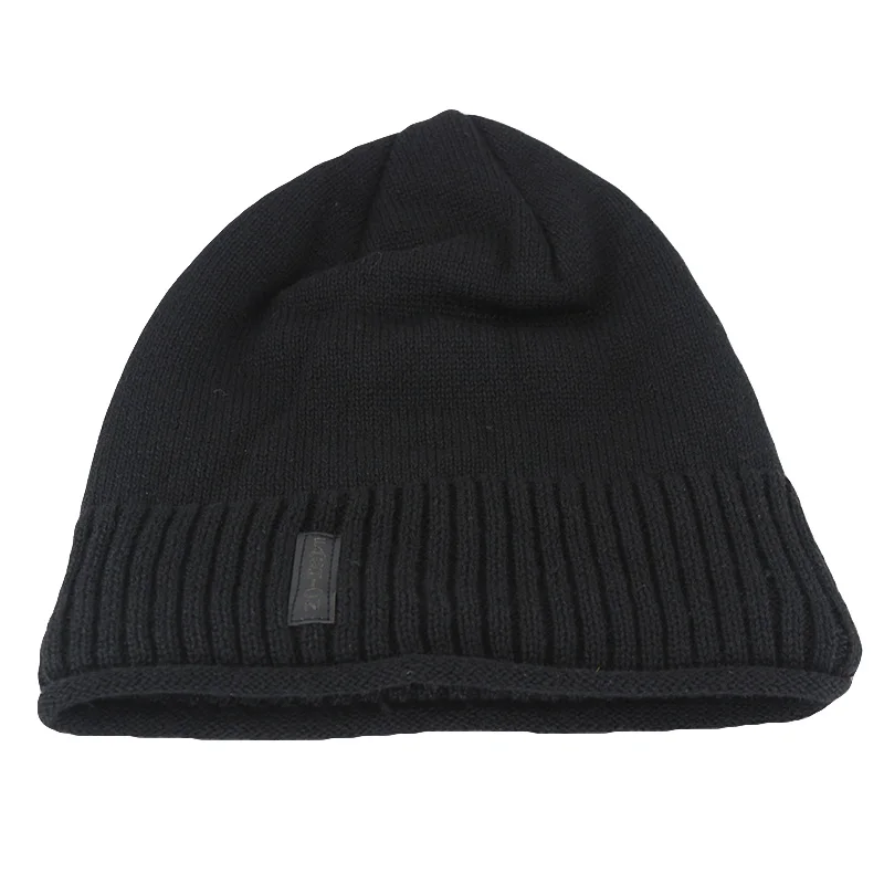 New Style Fashion Men Winter Warm Hat Caps Casual Wool Brand Cotton Beanies For Adult Hip Hop Knitted Men Hats Bonnet Sale