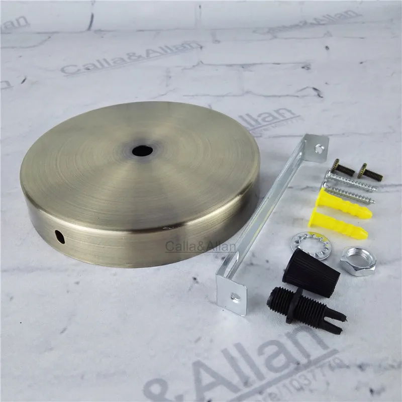 D120mm*H20mm 9 colors finish iron ceiling plate DIY pendant light canopy black beside screws metal ceiling mount