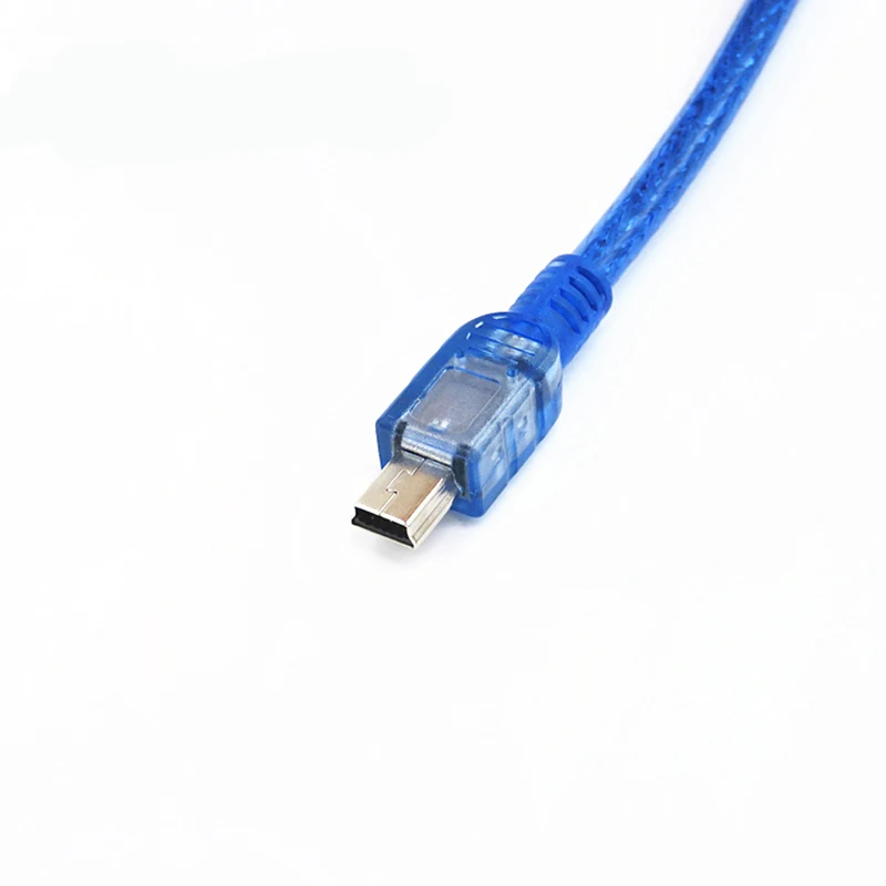 USB 2.0ประเภทชายกับมินิ5จุดชายมินิ5จุดUSBสายฟอยล์+ป้องกันถักสีฟ้า30เซนติเมตร50เซนติเมตร100เซนติเมตร1.5เมตร1.8เมตร3เมตร5เมตร10เมตร10ชิ้น/ล็อต