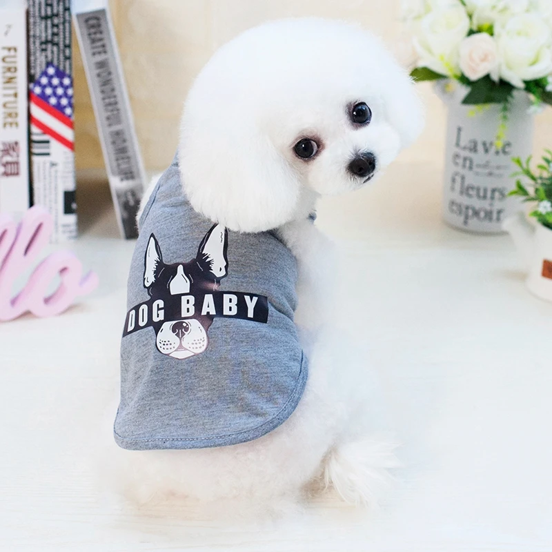 2018 Slogan Likable Pattern Korea Style Clothes Dog Summer Dachshund Dog Clothes French Bulldog Vest S-xxl