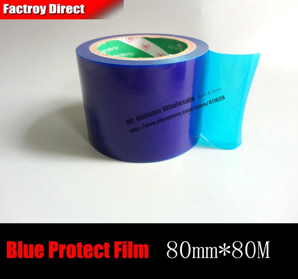 80mm* 80M*0.04mm Stainless Metal Sink Surface Mask Protecting Film Adhesive Tape Blue