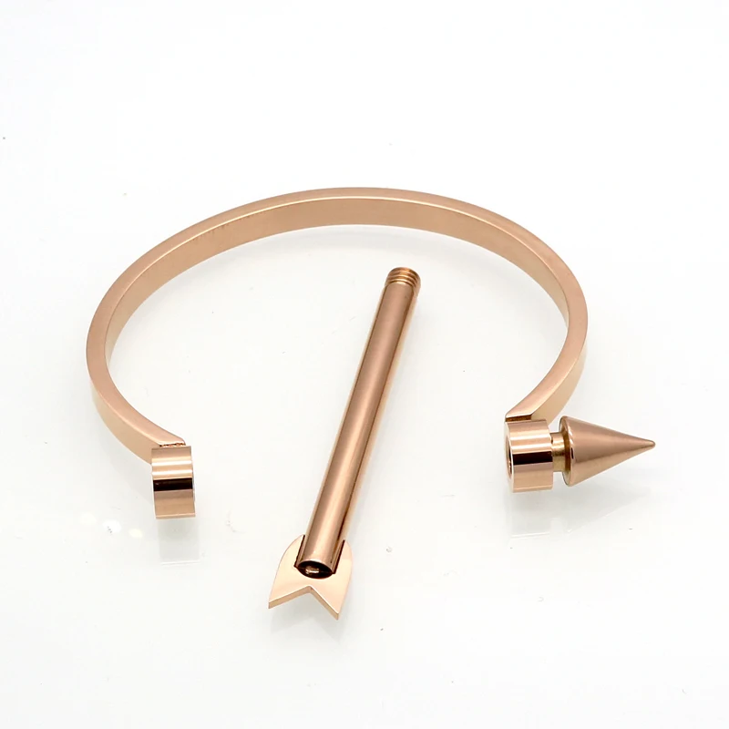 Luxury Brand Arrow Screw Bracelets & Bangles Gold Color Stainless Steel Cuff Bracelets Fashion Jewelry For Women Gift Pulseiras