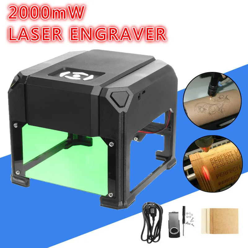 

2000mw/3000mw Usb Desktop Laser Engraving Machine Diy Mark Printer Cutter Cnc Laser Carving Machine For Win/mac Os System