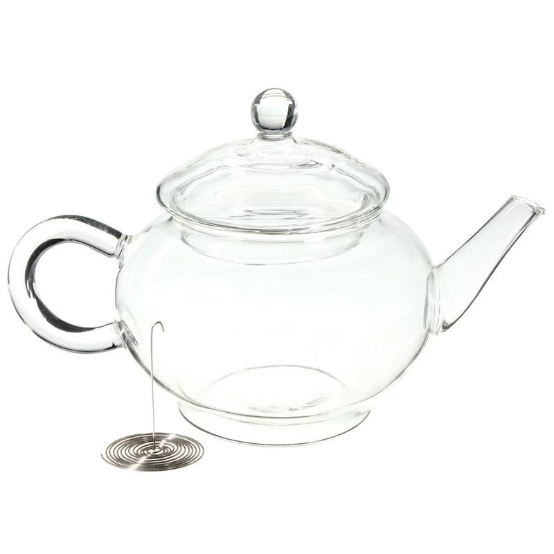 Beautiful 250ml/8.5oz Durable Borosilicate Glass Teapot with Infuser Heat Resistant Bottle Cup for Blooming Tea Herbal Coffee