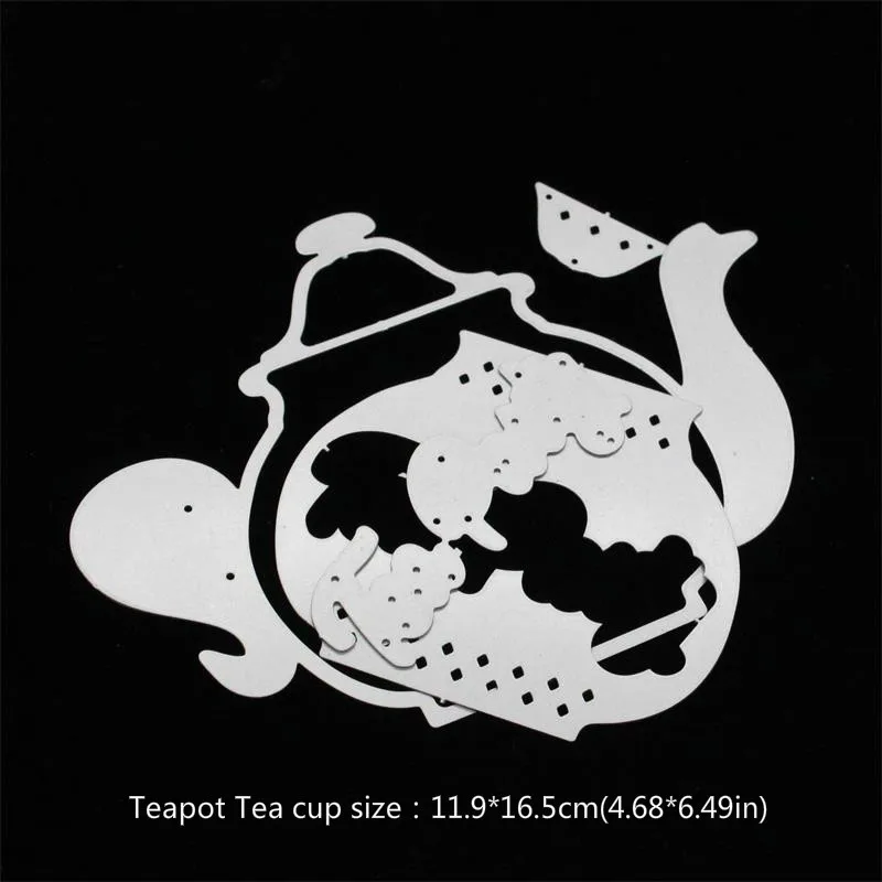 KSCRAFT Teapot Tea cup Metal Cutting Dies for DIY Scrapbooking Stamp/photo album Decorative Embossing DIY Paper Cards