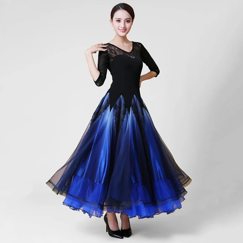 Ballroom Competition Dance Dress Adult Tango Flamenco Waltz Dancing Skirt Women Multi Color Ballroom Dance Dresses