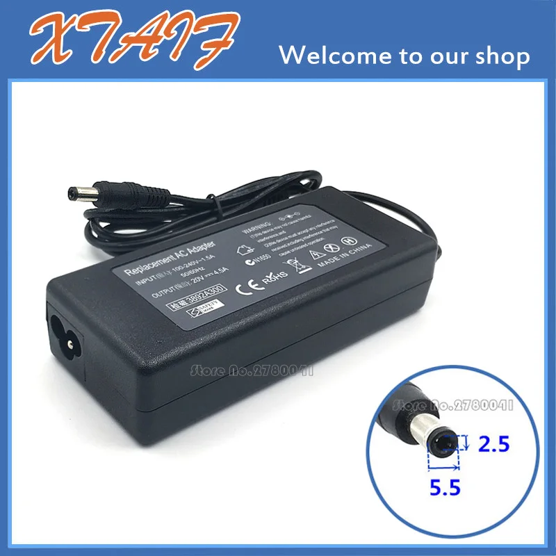 Adaptador AC/DC, adaptador de corriente para portátil de 90W para Lenovo G470 G480 G565 G570 G575 G770, cargador de ordenador portátil de 20V 4.5A