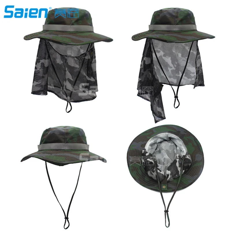 Hiking Caps, Safari Hat Sun Hat Bucket Hat with Hidden Net Mesh Protection from Insect Bug Bee Mosquito Gnats for Outd