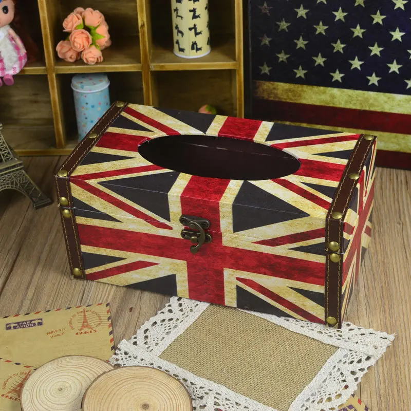 Rice flag paper towel box flag creative retro tissue box special car with a paper box fashion home supplies