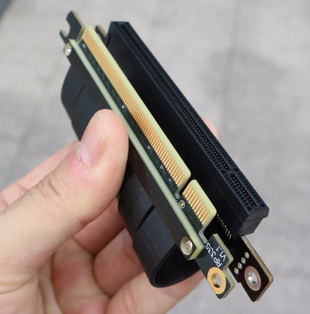 Riser Gen3.0 PCI-E 3,0 16x macho a pcie x16 hembra codo derecho e izquierdo PCI Express Riser Cable de extensión de tarjeta gráfica 5cm - 50cm
