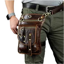 Leather Men's Travel Shoulder Bag with Hook and Belt #2