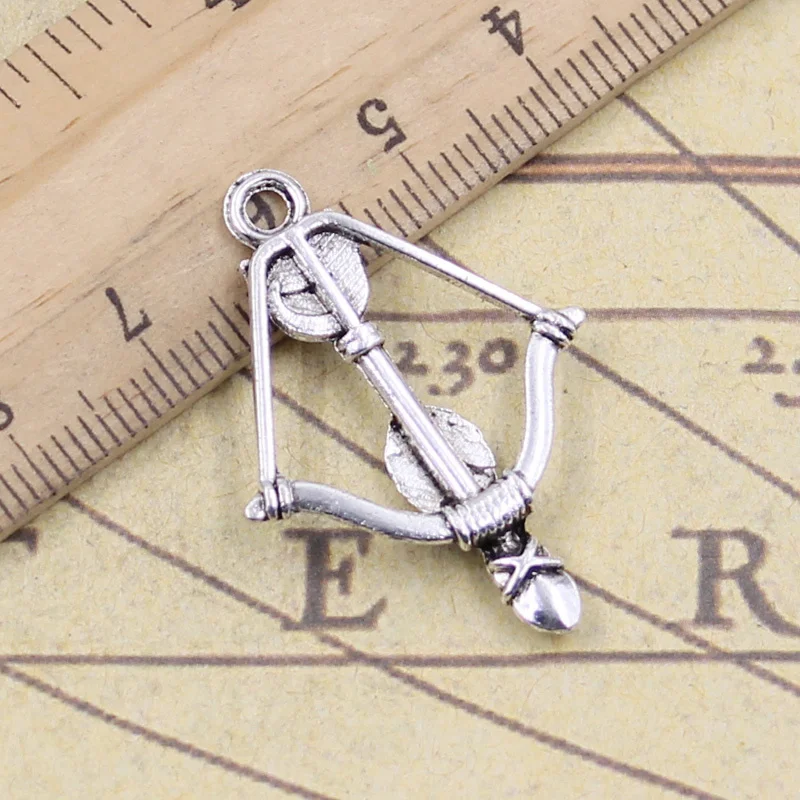 20pcs Charms Crossbow Bow Arrow 34x20mm Tibetan Bronze Silver Color Pendants Antique Jewelry Making DIY Handmade Craft Bracelet