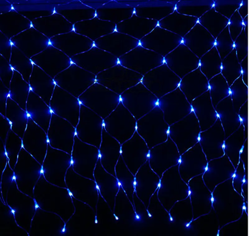 

10pcs 96led mesh net string light 1.5mx1.5m Web Fairy Light Christmas Wedding Party Garden Xmas Garland Decor-7colors optional