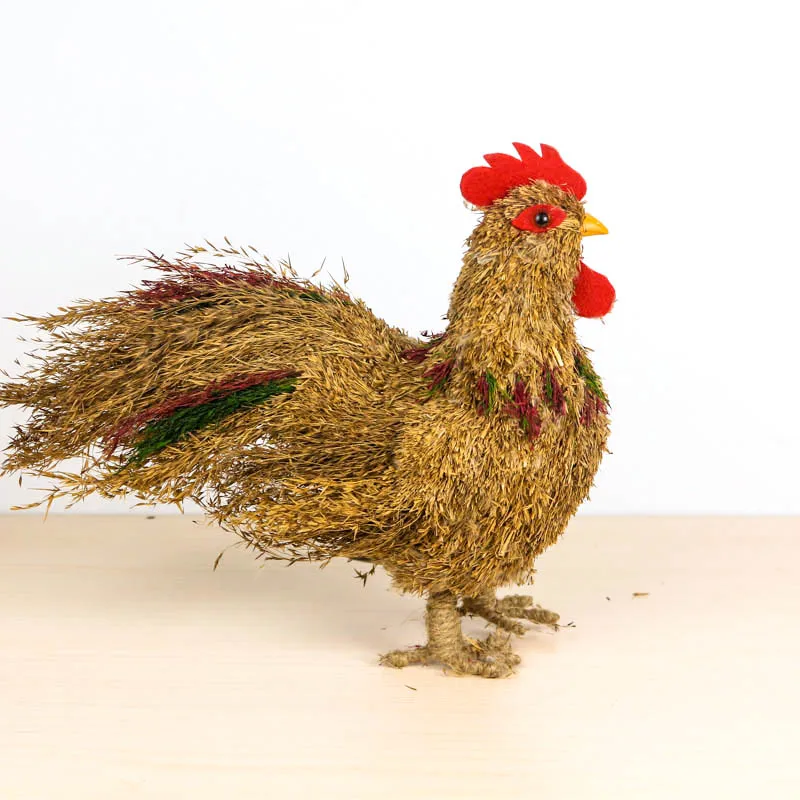 

Easter Spring Cock Decorations, Handcraft, Nature Straw, Wedding Ornaments, Easter Figurines, Crafts, Home Decor