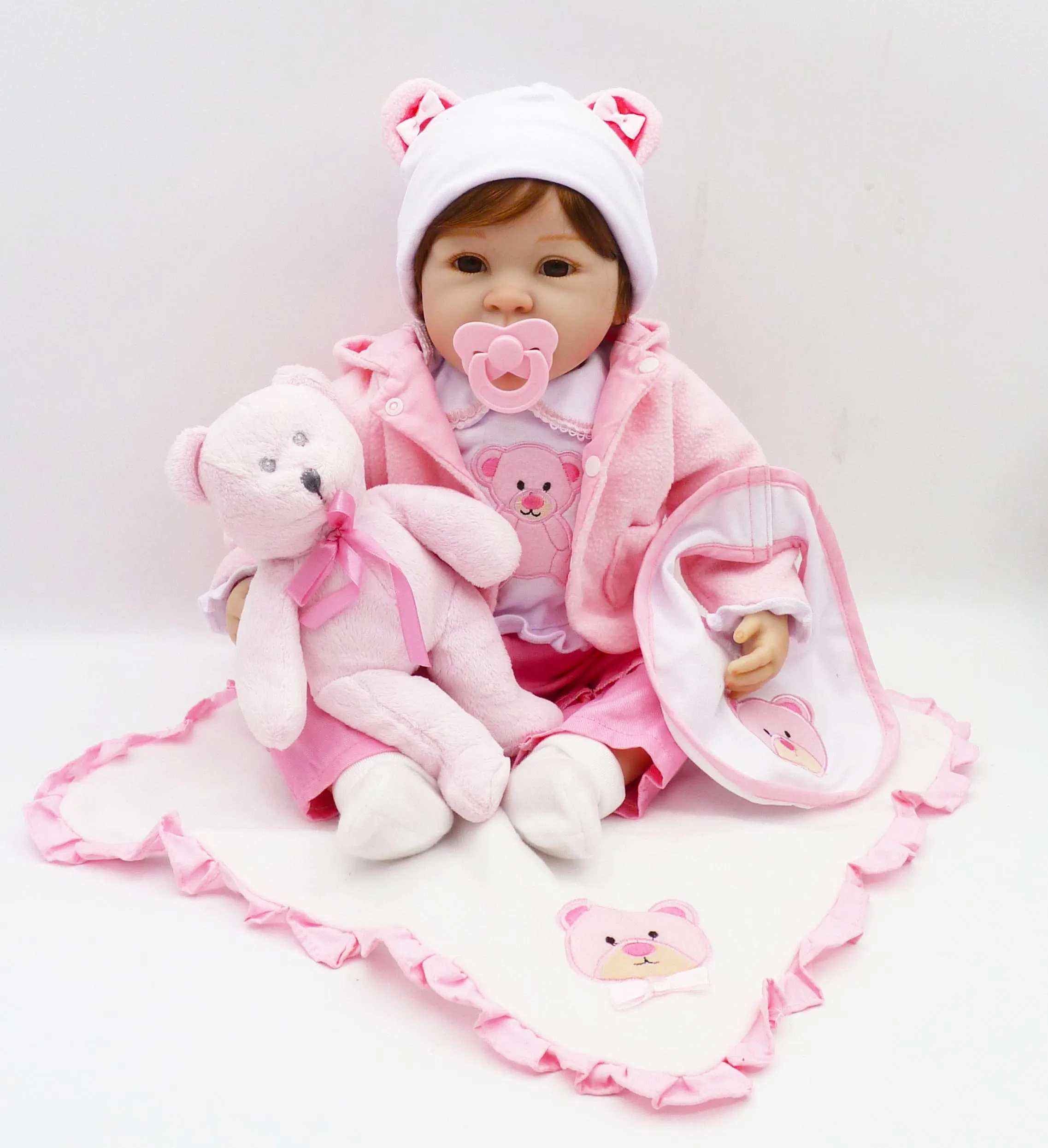 

New 55cm Silicone Reborn Boneca Realista Fashion Baby Dolls For Princess Children Birthday Gift l.o.l Bebes Reborn Dolls