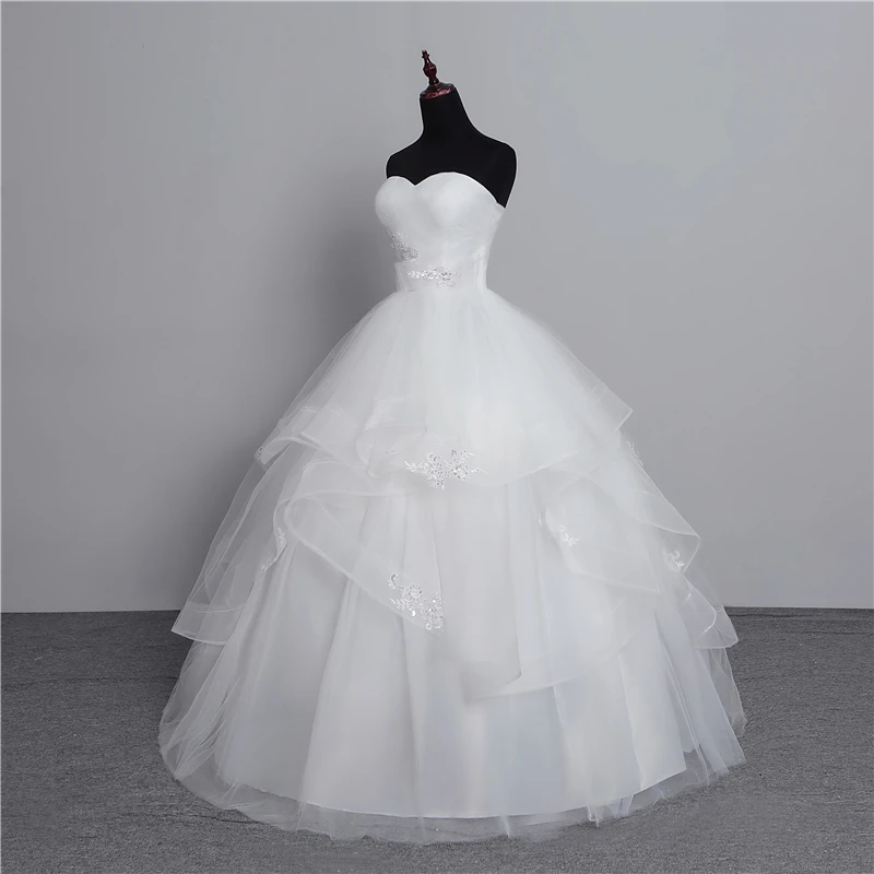 Vestido de novia clásico de encaje sin tirantes, traje de baile de talla grande, plisado escalonado personalizado, novedad de 2023