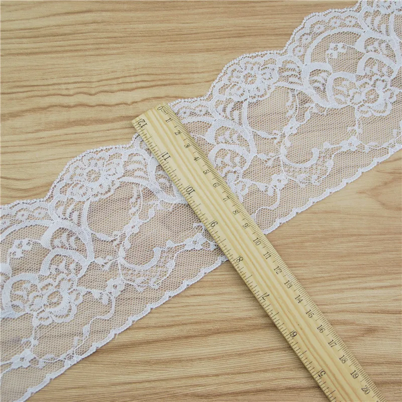 Polyester Lace Trim White Fabric, Sewing Accessories, Cloth, Wedding Dress Decoration Ribbon, Craft Supplies, 100Yards, L876