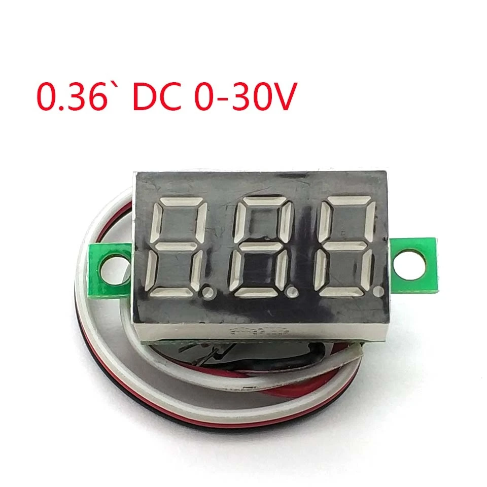 0.36 بوصة صغيرة شاشة الكريستال السائل الفولتميتر مقياس التيار الكهربائي الفولتيميترو أمبير الرقمية تيار مستمر 2.5-30 فولت LED الفولتميتر الرقمي الصغير مقياس التيار الكهربائي