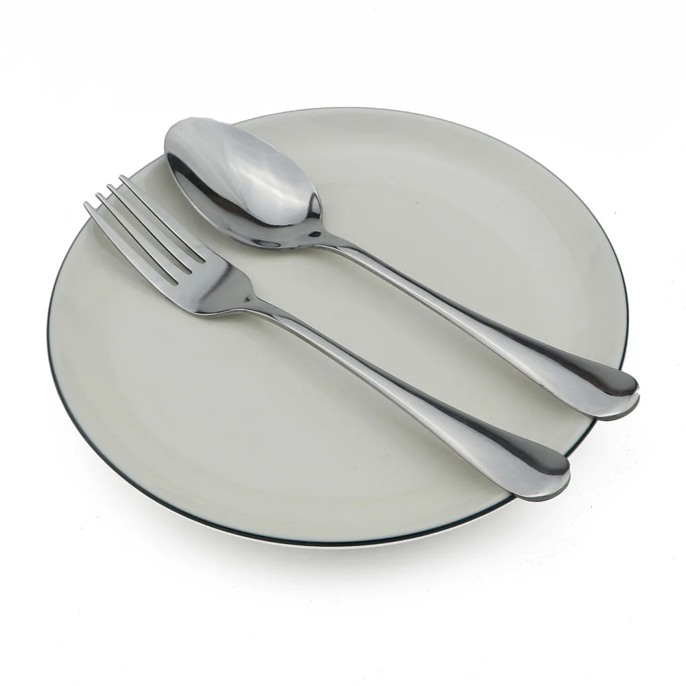 2Pcs Spoon Fork Set Dinnerware Gold Cutlery Stainless Steel Dinner Set Rose Gold Cutleries Tableware set Dinner Fork