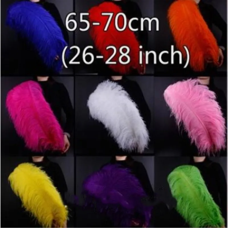 

65-70 CM /24-26 " Upscale Ostrich Feather for Wedding Table Centerpieces Wholesale Prices Free Shipping 100 Pcs Lot