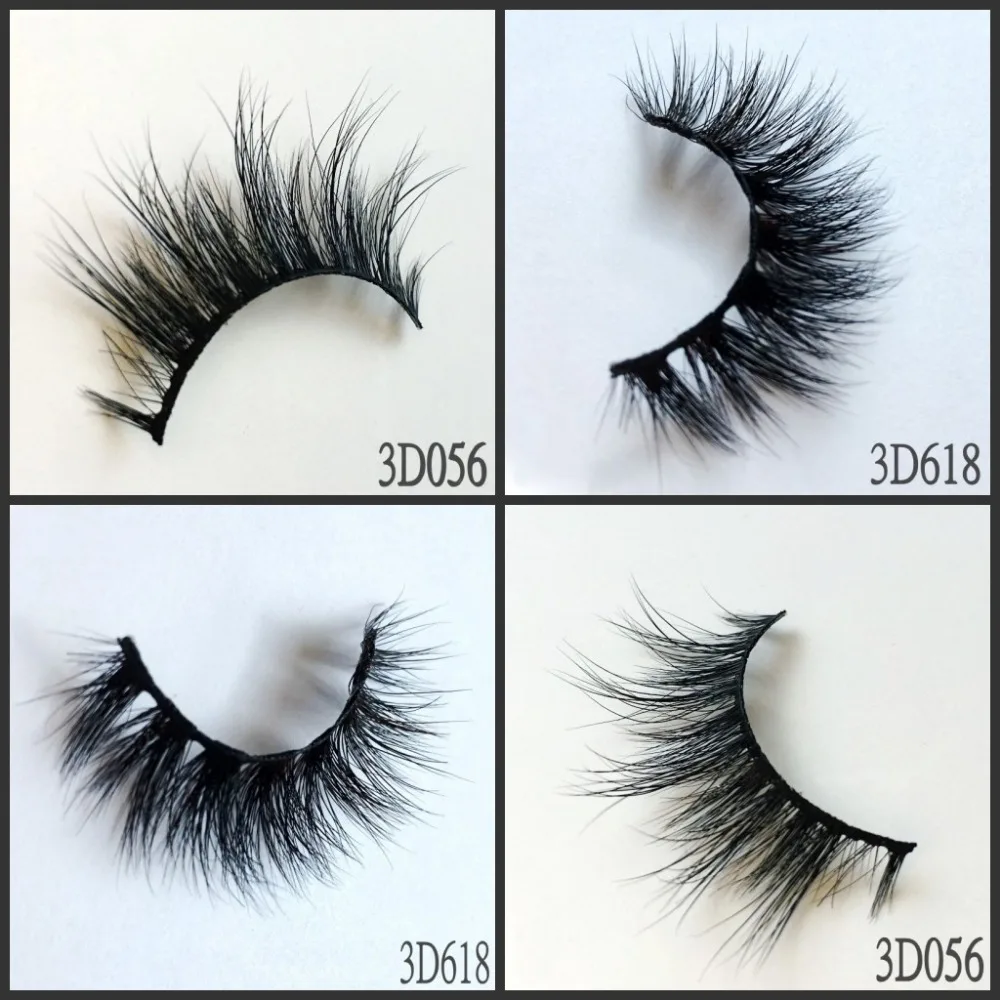 

IN USA 200pairs Lashes D Curl 10-25mm Russian Lashes 3D Mink Eyelashes Reusable Fluffy Russian Strip Lashes eyelashes extensions