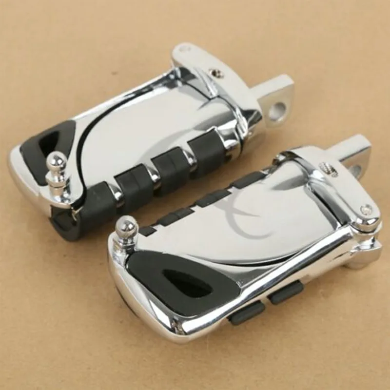 Motorcycle 1 Pair Chrome Switchblade Male Mount Foot Pegs For Harley Touring Road King Softail Dyna Fatboy Sportster XL1200 883