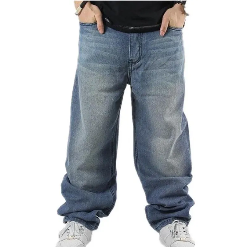 Jean de Skateboard pour Homme, Pantalon en Denim, Style Hip Hop, Baggy, 4 Saisons, Grande Taille 30-46