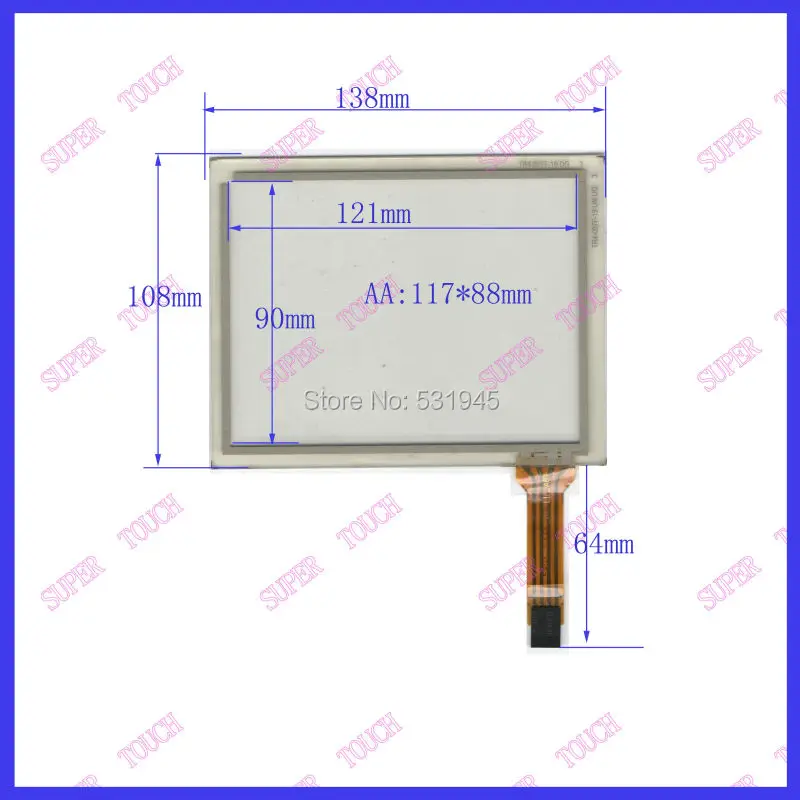 ZhiYuSun 138mm*108mm on display TR4-057F-19 UN UG  NEW Touch Screen 5.7inch  glass 138*108  commercial use