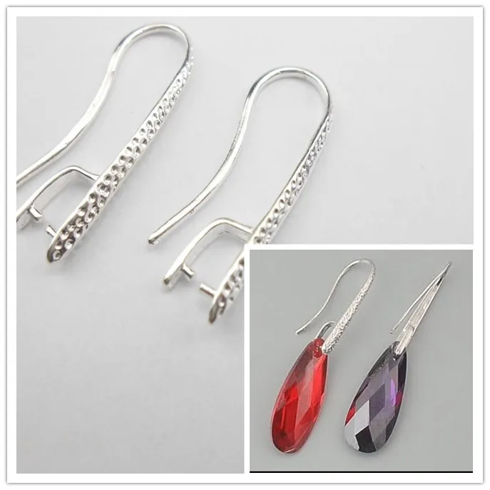 

Wholesale DIY production jewelry accessories earrings found 925 silver ear hook earrings accessories crystal ladies gifts