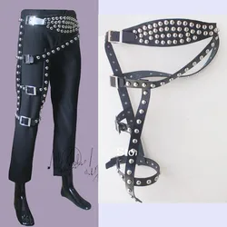 Michael JAM Classic Leg Belt Punk Rivet Metal for Performance Show Imitation Halloween Gift