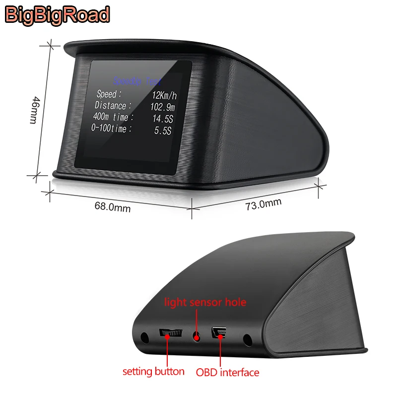 BigBigRoad Car Hud OBD 2 Computer Windscreen Projector Head Up Display For Toyota Camry C-HR CHR Prado Avensis RAV4 RAV-4 Crown