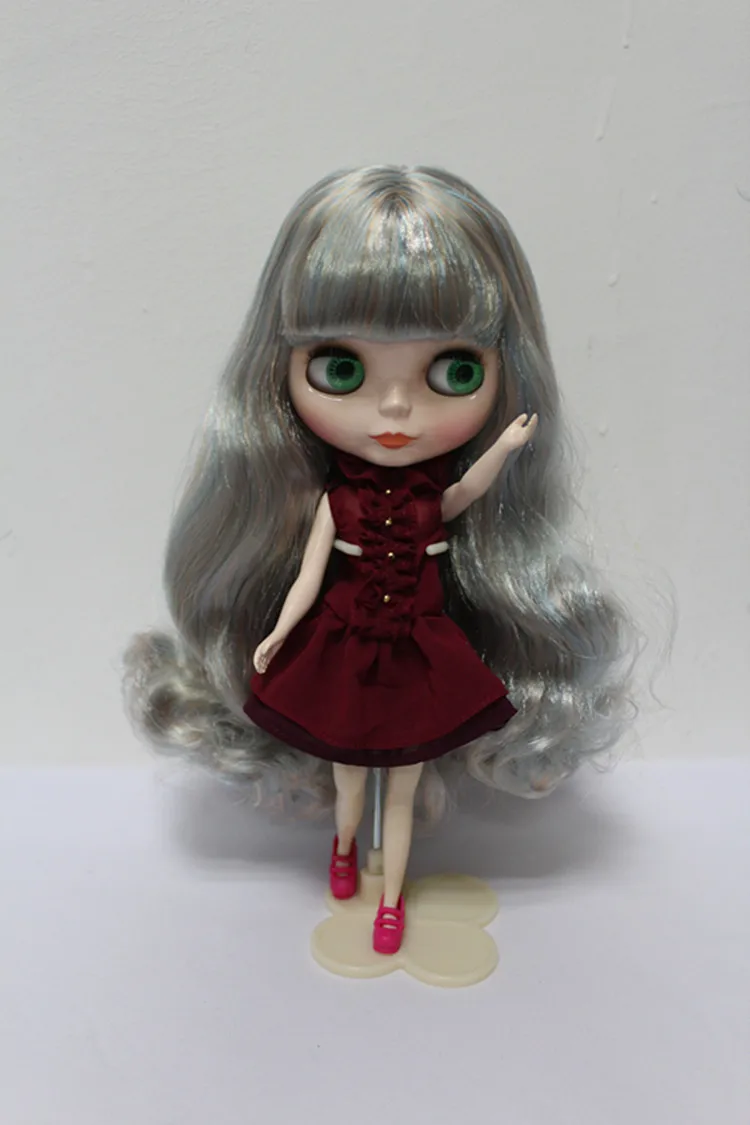 

Blygirl Blyth doll Bangs hair color mixing 42BL324 ordinary naked doll DIY doll body joints 7 to change their own makeup