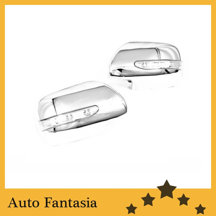 

Chrome Side Mirror Cover Trim with LED Side Blinker - for Toyota Sienna 00-09