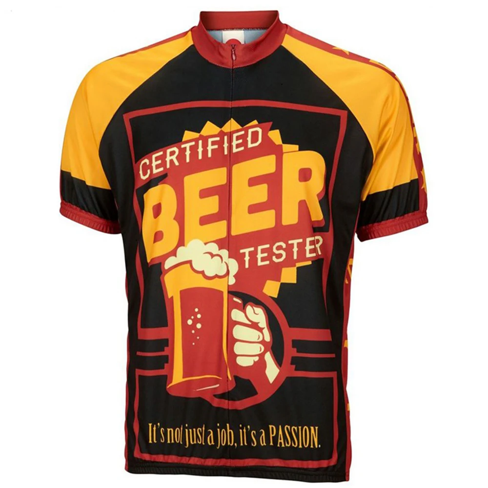 Men Beer cycling jerseys ropa ciclismo short sleeved Cycling clothing classic Bicycling clothes 10 Style Summer bike wear MTB