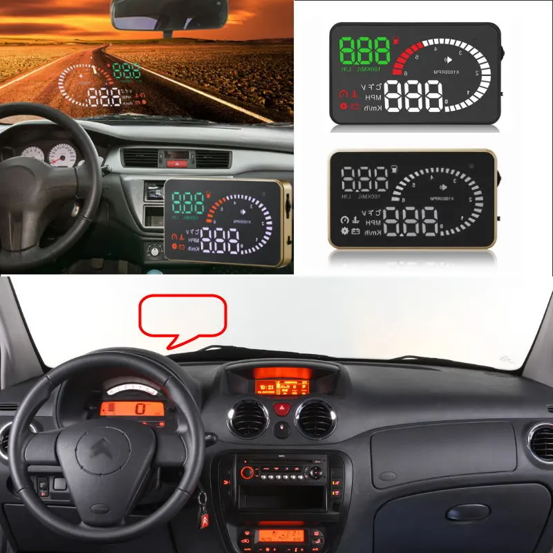 

Автомобильный HUD Дисплей для Citroen C2/C3/C4/C5/Picasso/Elysee/Berling-Автомобильный электролитический цифровой безопасный проектор, вириальный дисплей