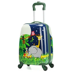 Letrend Leuke Dieren Rolling Bagage Set Spinner Kids Kinderen Cartton School Rugzak Trolley Cabine Studenten Koffer Wielen