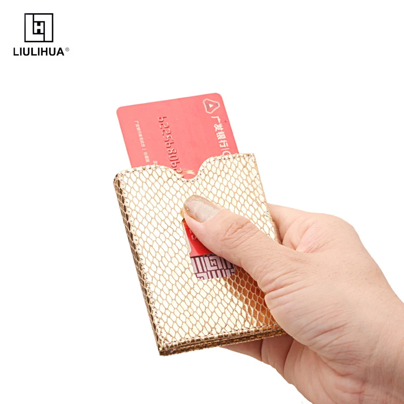 

LIULIHUA Fashion Women Elegant Luxury Wallet Handmade Slim Unique Purse With Stainless Steel Hasp Slim Mini Card Holder