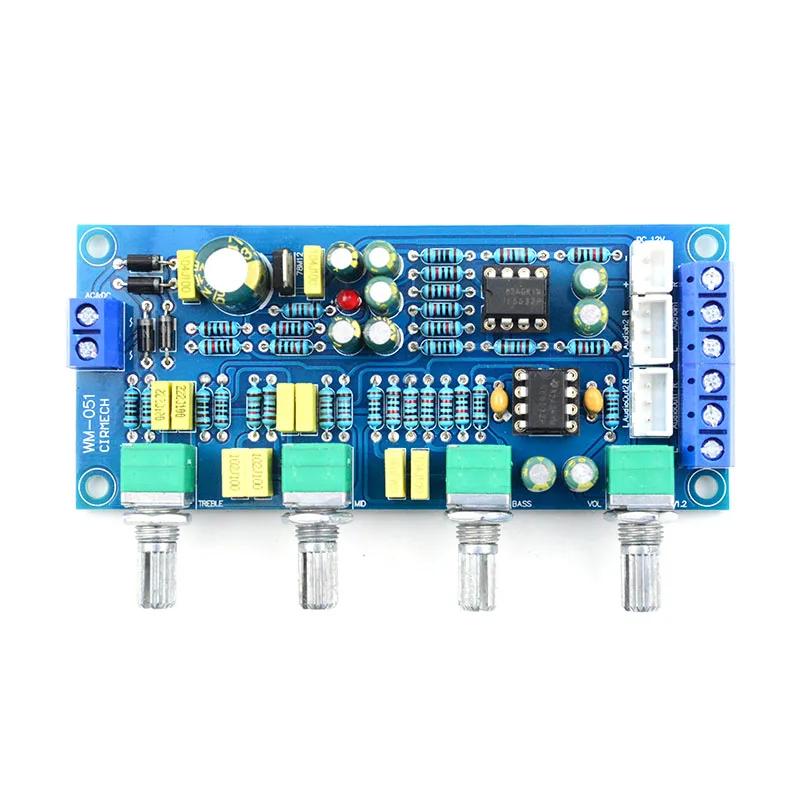 CIRMECH 2019 NE5532 OP-AMP HIFI مكبر للصوت Preamplifier حجم لهجة EQ لوحة تحكم عدة إلكترونية