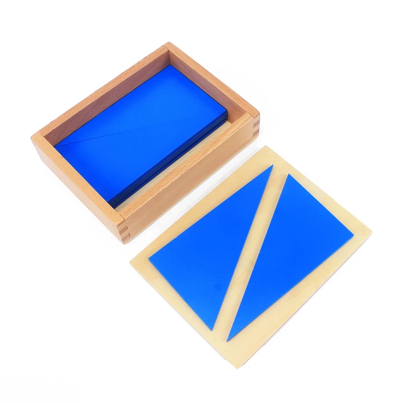 Baby Toys Montessori Math Toys 12Pcs Blue Triangles Mathematics Wooden Toy For Preschool Early Learning Toys Brinquedos Juguetes