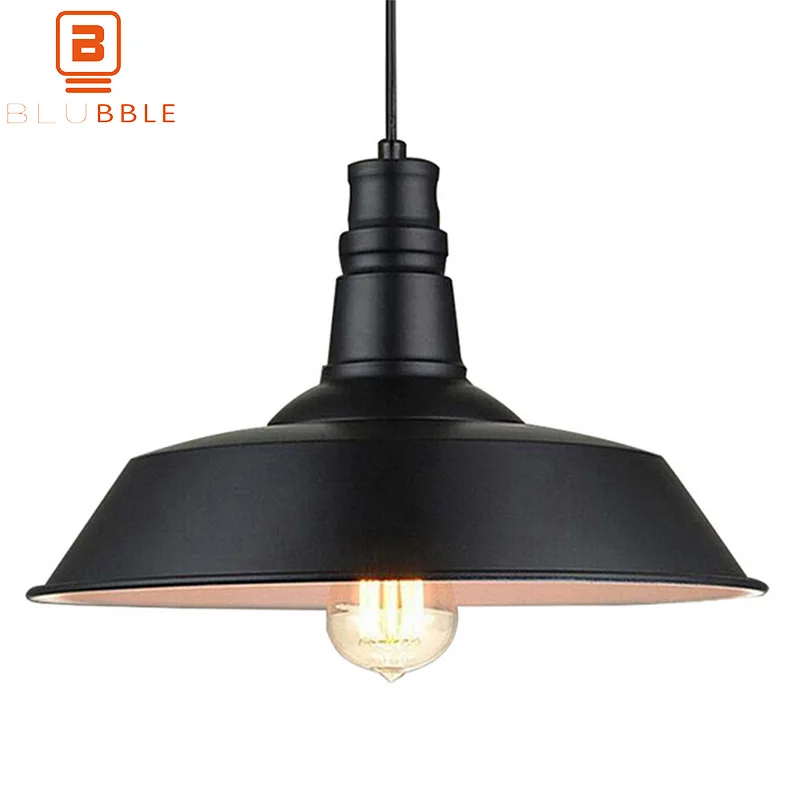 

BLUBBLE Vintage Aluminum Lid Pendant Lights Northern Europe Originality AC90-260V Pendant Lamp Industry LED Bedrooms Hanglamp