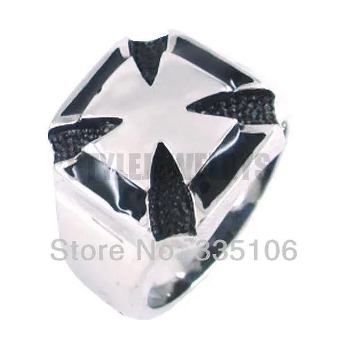 Classic German Army Iron Cross Ring Stainless Steel Jewelry Biker Mens Gift  SWR0127A