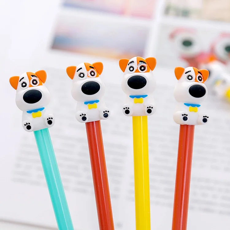 1 PCS Creative Cartoon Dog Neutral Pen To Write with A Pen Small Pure and Fres Students In Black Water-based Pen Stationery