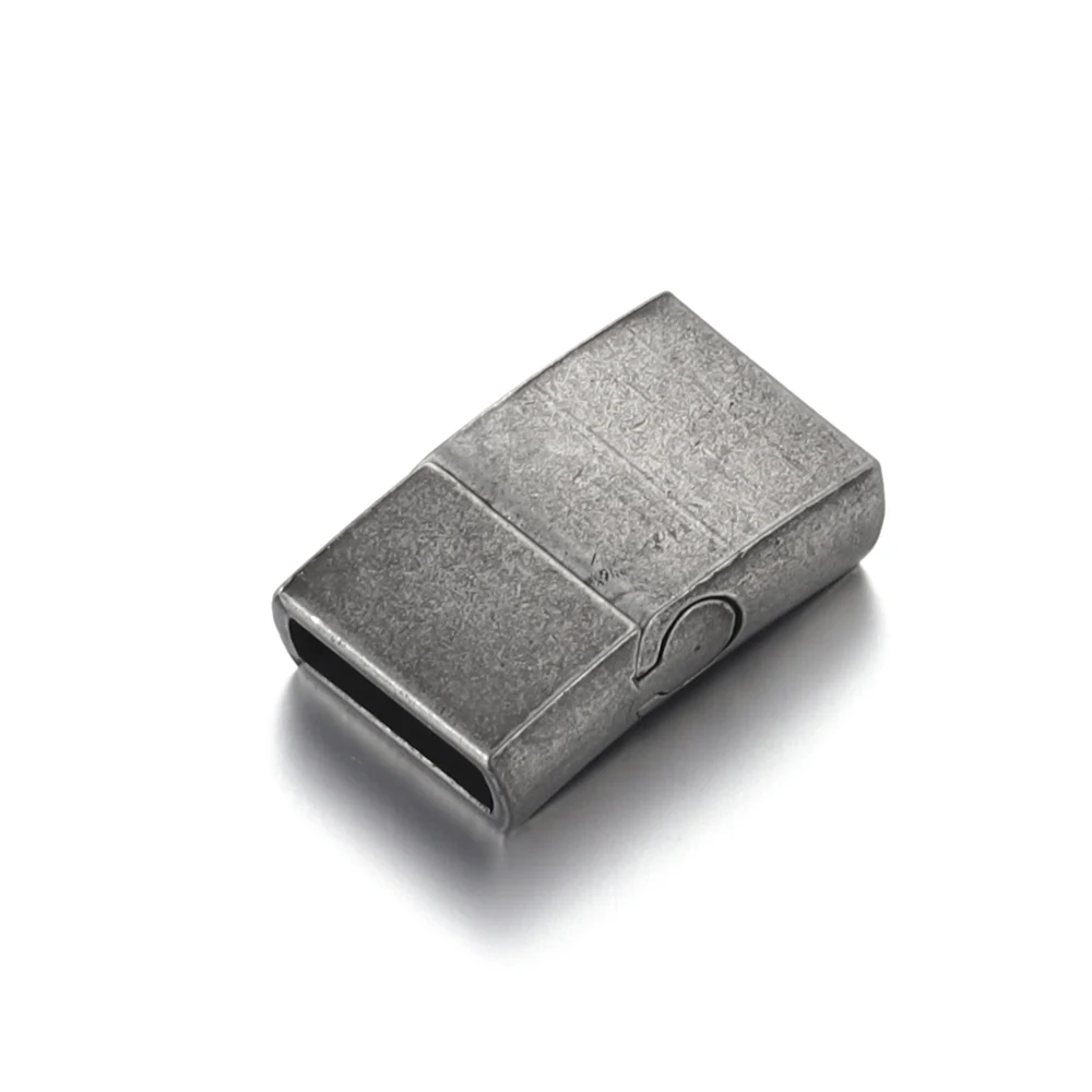 Stainless Steel Magnetic Clasp Flat Hole 10*3mm Leather Cord Clasps Magnet Buckle DIY Bracelet Jewelry Making Accessories
