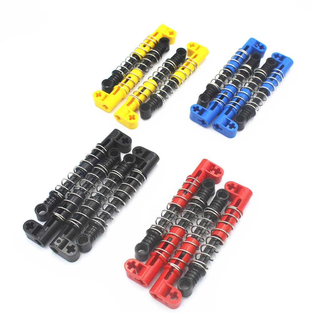 Self-Locking Brick MOC Building Blocks Bulk Technical parts Shock Absorber 9.5L (Hard Spring) 4pcs Compatible with Lego 18405