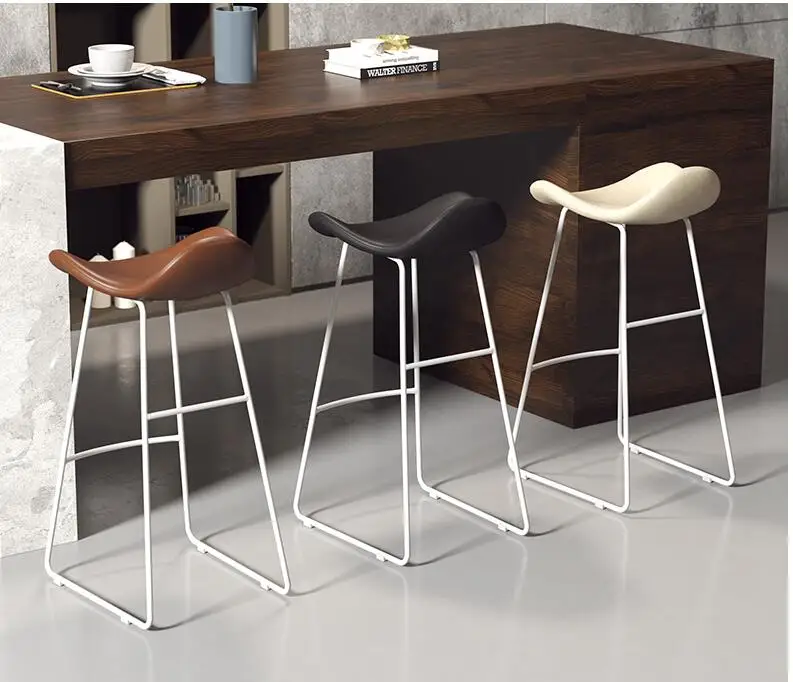 Nordic bar chair creative modern simple bar stool front desk chair casual milk tea shop coffee shop high chair