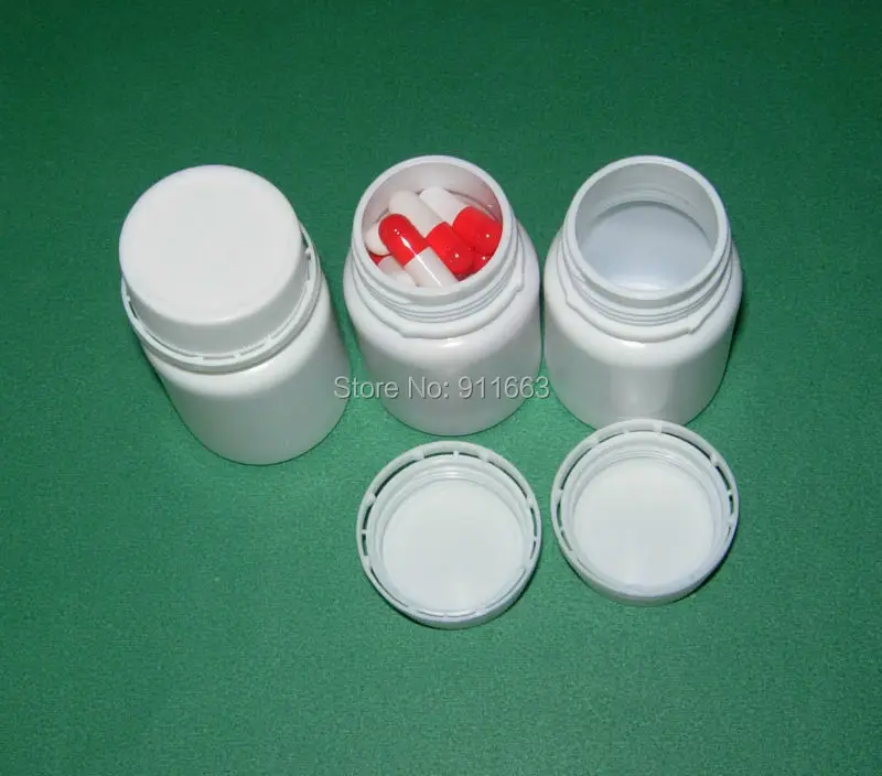 

40 ml 25pcs burglarproof caps! medical plastic bottles for empty capsules,capsules,pills,granules,pellets etc--PE material.